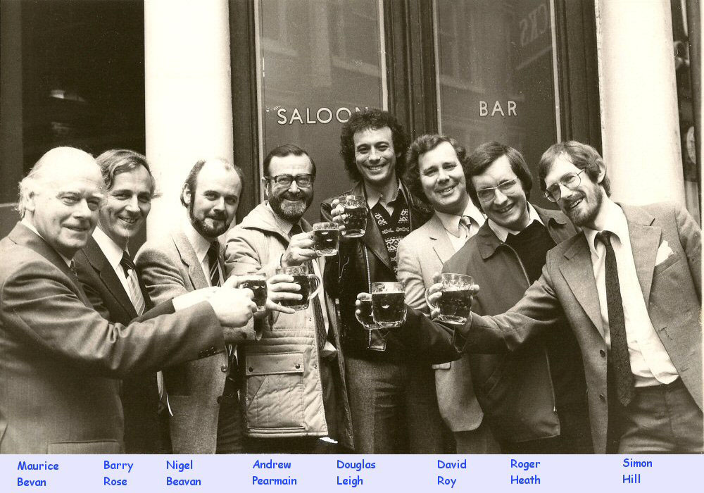 Image: Some of the Vicars Choral and Barry Rose toast the health of the Prince and the future Princess of Wales- June 1981